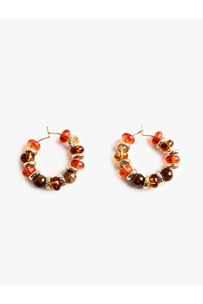Koton Multicolored Beaded Hoop Earrings