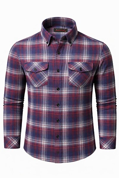 CLASSİCS MEN Ανδρικό πουκάμισο Lugon Classic με διπλή τσέπη και μακριά μανίκι...