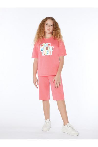 Elsima Girl Waiter Boy Short Sleeve Oversize Capri Pajama Set Summer