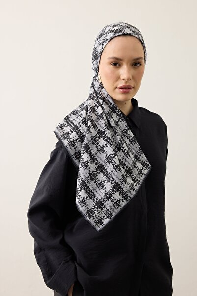 İpekhan Μαλακό Κασκόλ 1247 Μαύρο Λευκό