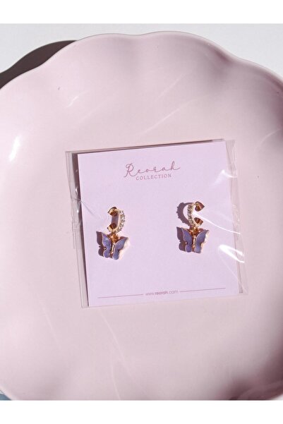 Reorah Collection Purple Butterfly Earrings