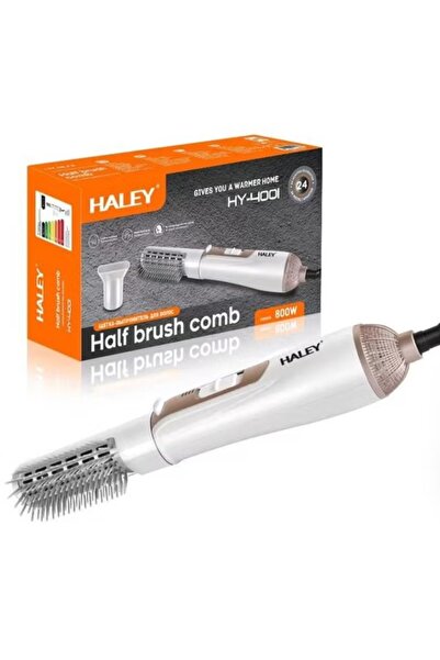 HALEY Hot Air Brush 800W Hair Dryer Comb Volumizer Curling Straightening Tool