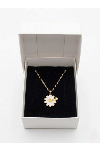 SEVMİNE Steel Necklace with Daisy Figure |   Mother's Day Gift