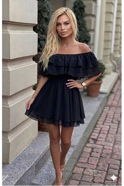 GLAMSI Κοντό φόρεμα με βολάν