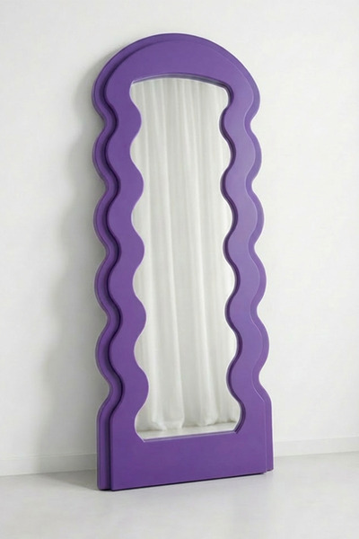 Ortakçı Design Wavy Frame – Dalgalı Boy Aynası | Modern Dekoratif MDF Ayna