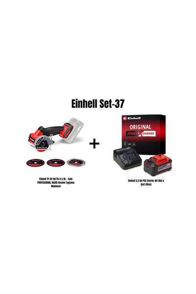 Einhell Set-37 (Einhell TP-CO 18/76-C Li BL Akülü Kesme Taşlama Makinesi+5,2 ...