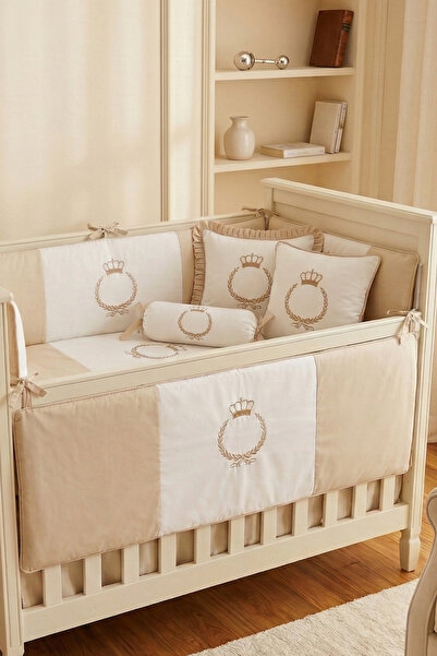 Kista Baby Park Bed Baby Sleeping Set Duvet Cover Set Crown Brown 70X110