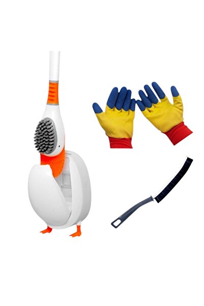 Universal Βούρτσα καθαρισμού τουαλέτας/μπάνιου, πορτοκαλί παπάκι, 42,5 εκ. με...