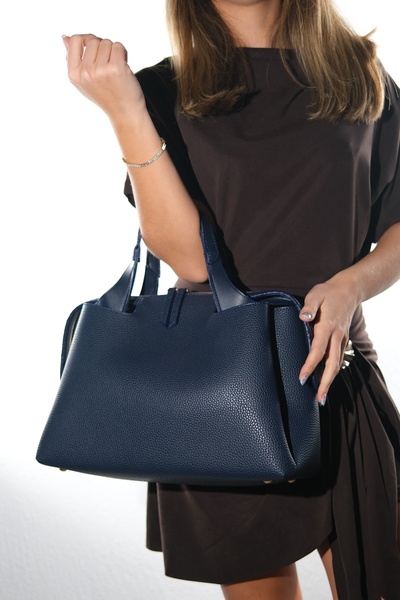 LuviShoes 1206 Navy Blue Floter Women's Shoulder Bag