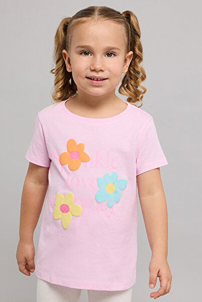 R&B Printed T-Shirt with Crew Neck and Short Sleeves