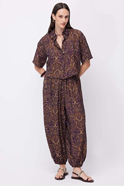 PAULMARK Γυναικείο παντελόνι σαλβάρι με σχέδια