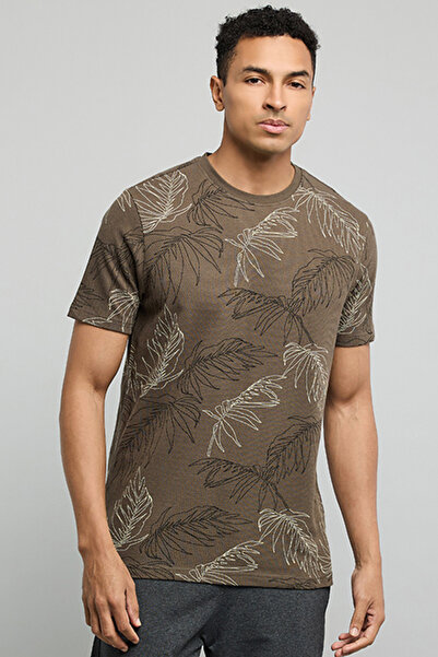 R&B Printed T-Shirt with Crew Neck and Short Sleeves