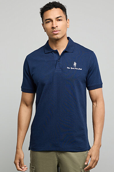 R&B Logo Embroidered Polo T-Shirt with Short Sleeves