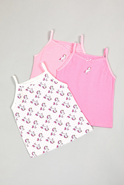 R&B 3 Pack Unicorn Printed Camisoles