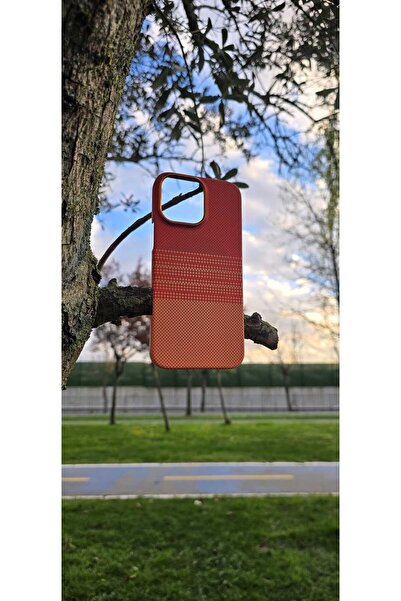 F CASE iPhone 16 Pro Max Uyumlu Magsafe Hafif Karbon Turuncu Renkli Kaplama K...