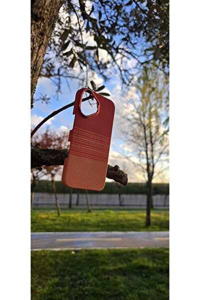 F CASE iPhone 16 Uyumlu Magsafe Hafif Karbon Turuncu Renkli Kaplama Kılıf