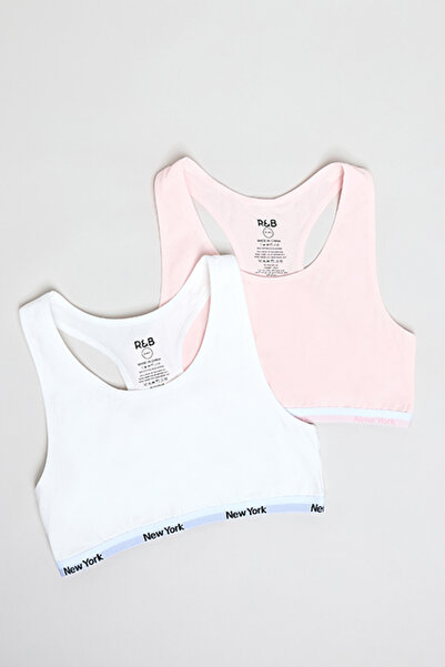 R&B 2 Pack Printed Waistband Sports Bras