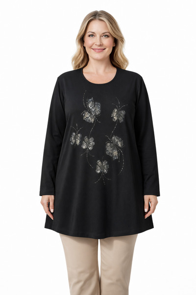 Mutlu City Women's Combed Cotton Tunic for Middle-Aged and Older Mothers 4745