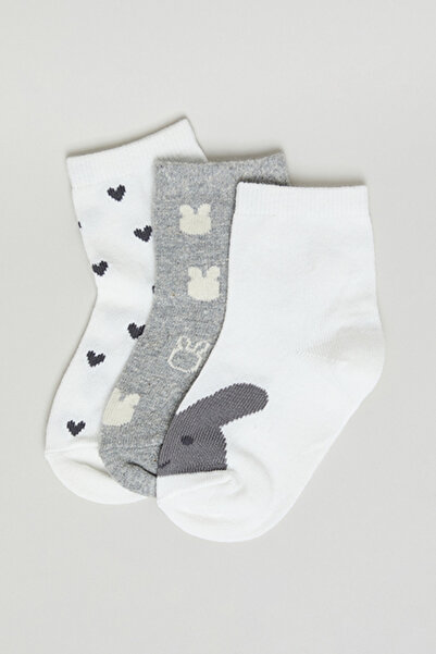 R&B 3 Pack Patterned Ankle Socks