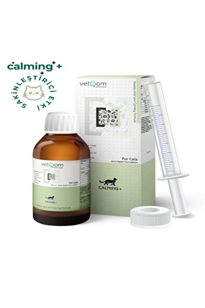 VET Vetq0m Kedi Calming+ Sakinleştirici, Stres ve Korku Giderici Likit Takviy...