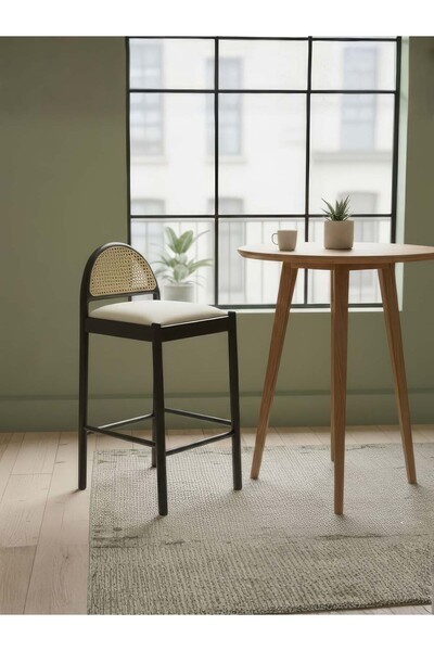 Gazzini Furniture Merlin Hazeranlı İskandinav Bar Sandalyesi