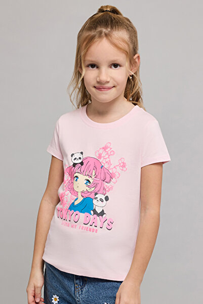 R&B Printed T-Shirt with Crew Neck and Short Sleeves