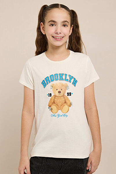 R&B Printed T-Shirt with Crew Neck and Short Sleeves