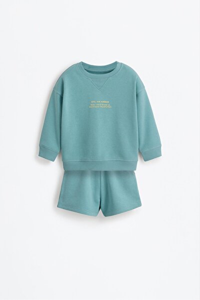 LEFTIES Sweatshirt ve bermuda şort takımı