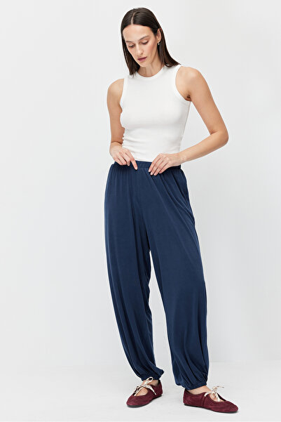 PAULMARK Παντελόνι - Ναυτικό μπλε - Διασταυρούμενη βιβλιοδεσία