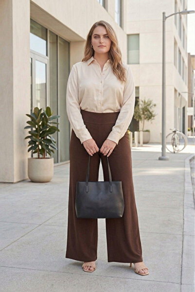 Modasultan Women's High Waist Plus Size Stretchy Viscose Flexible Skirt Pants...