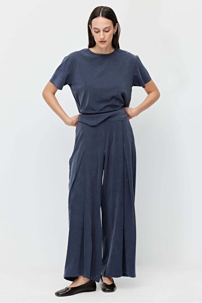 PAULMARK Παντελόνι - Ναυτικό μπλε - Oversize