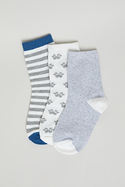 R&B 3 Pack Patterned Ankle Socks