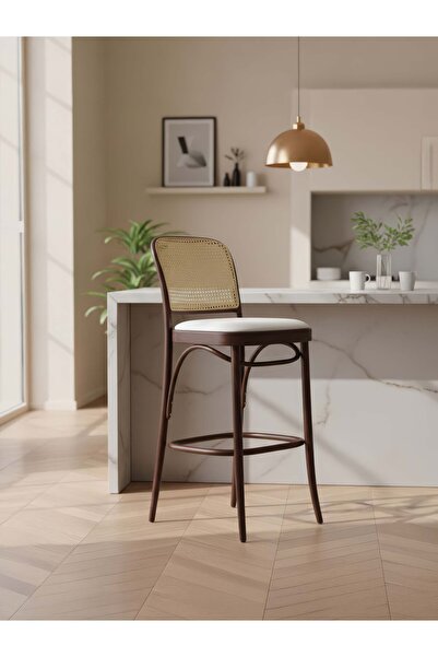 Gazzini Furniture Norella Bistro Ahşap Bar Sandalyesi