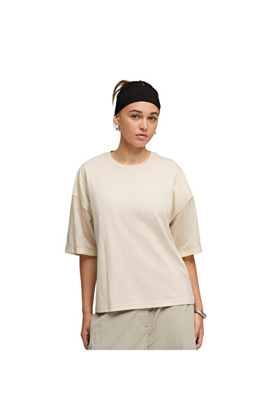 Puma Γυναικείο μπεζ μπλουζάκι casual στυλ 69188387