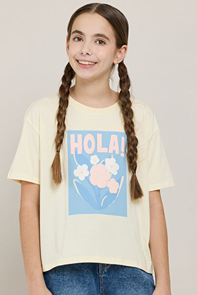 R&B Printed T-Shirt with Crew Neck and Short Sleeves