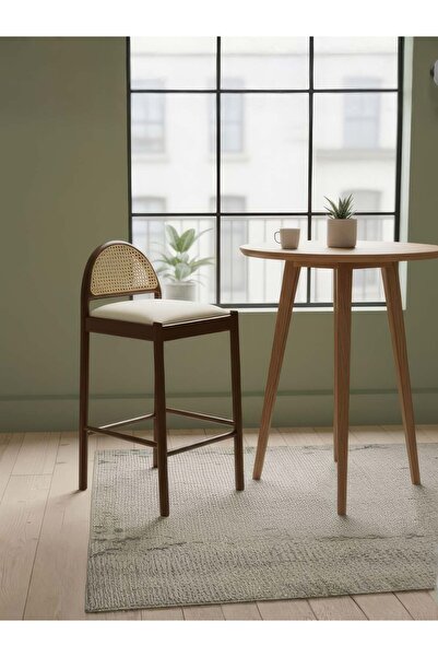 Gazzini Furniture Merlin Hazeranlı İskandinav Bar Sandalyesi