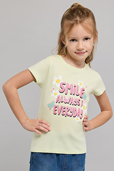 R&B Typography Print T-Shirt with Crew Neck and Short Sleeves