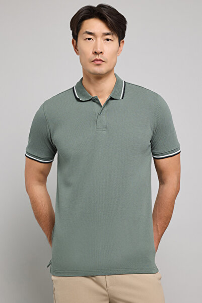 R&B Tipping Detail Polo T-Shirt with Short Sleeves