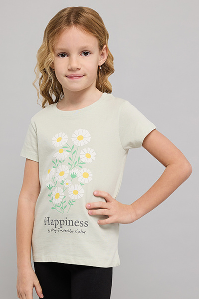 R&B Printed T-Shirt with Crew Neck and Short Sleeves