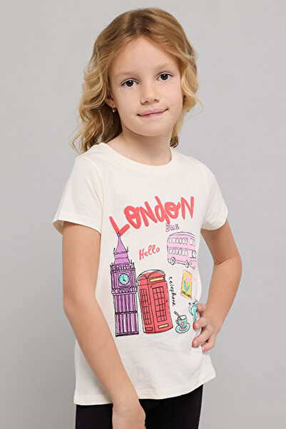 R&B Printed T-Shirt with Crew Neck and Short Sleeves