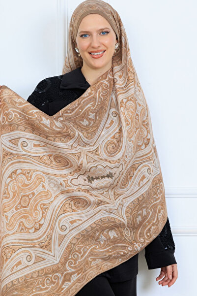Oxygen Scarfs Mirşah Pattern Cotton Silk Shawl 469-021 – V-1