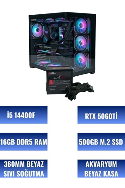 RAMTECH BİLGİSAYAR RMT804-B İ5 14400F | RTX 5060ti | 16G DDR5 Ram | 1T M.2 NV...