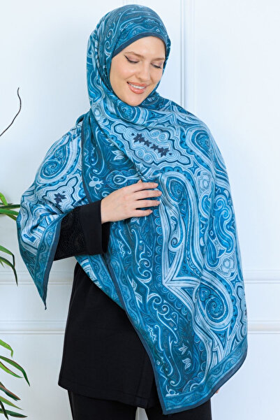 Oxygen Scarfs Mirşah Pattern Cotton Silk Shawl 469-021 – V-1