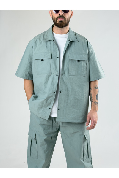 COCOPELLI Ανδρική ομάδα αλεξιπτωτιστών Water Green Oversize COC3087