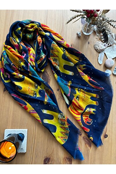 Chinko Soft and Healing Shawl Pareo with Abstract Patterns of Cats That Will ...