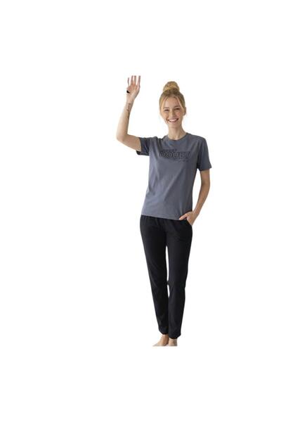 ROYAM Donwear Γυναικείο σετ πιτζάμες με κοντά μανίκια από 100% βαμβάκι