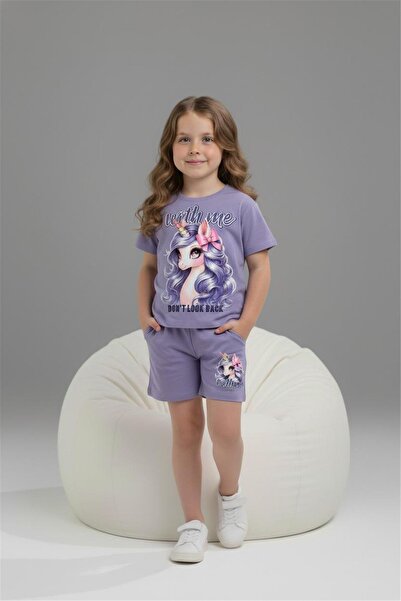 LİLLYPİCCA Σετ σορτς με τσέπες και στάμπα με χαρακτήρες για κορίτσια