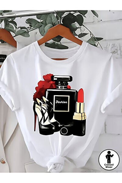 yiou trendy clothing تي شيرت فاخر مطبوع بتصميم عصري ومقاس كبير