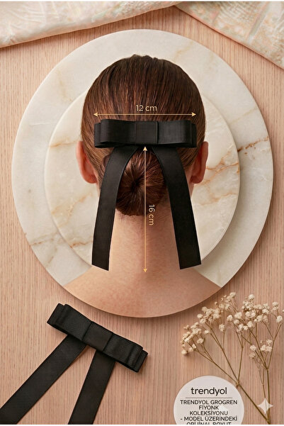 CaramelPeel Nell Women's and Children's Black Grosgrain Bow Buckle