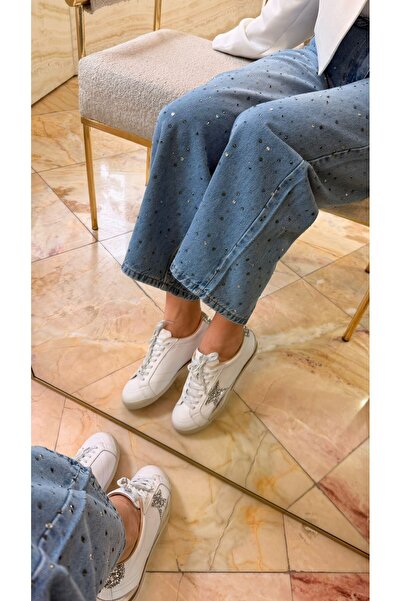 by emine eren emotion shoes SLİDE KRİSTAL SNEAKER